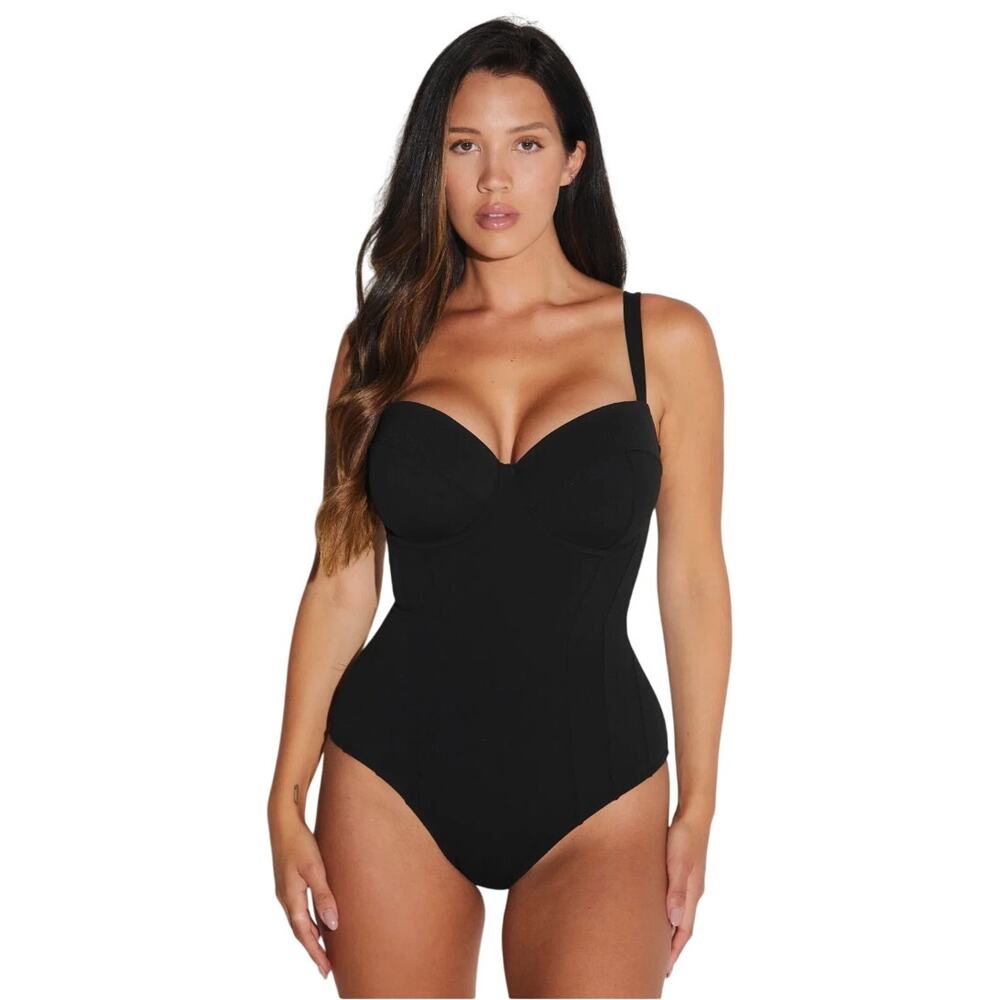 NWT TA3 LUSHY Medium One Piece Swim Sculpting Viral Swimsuit Vacation Shark Tank